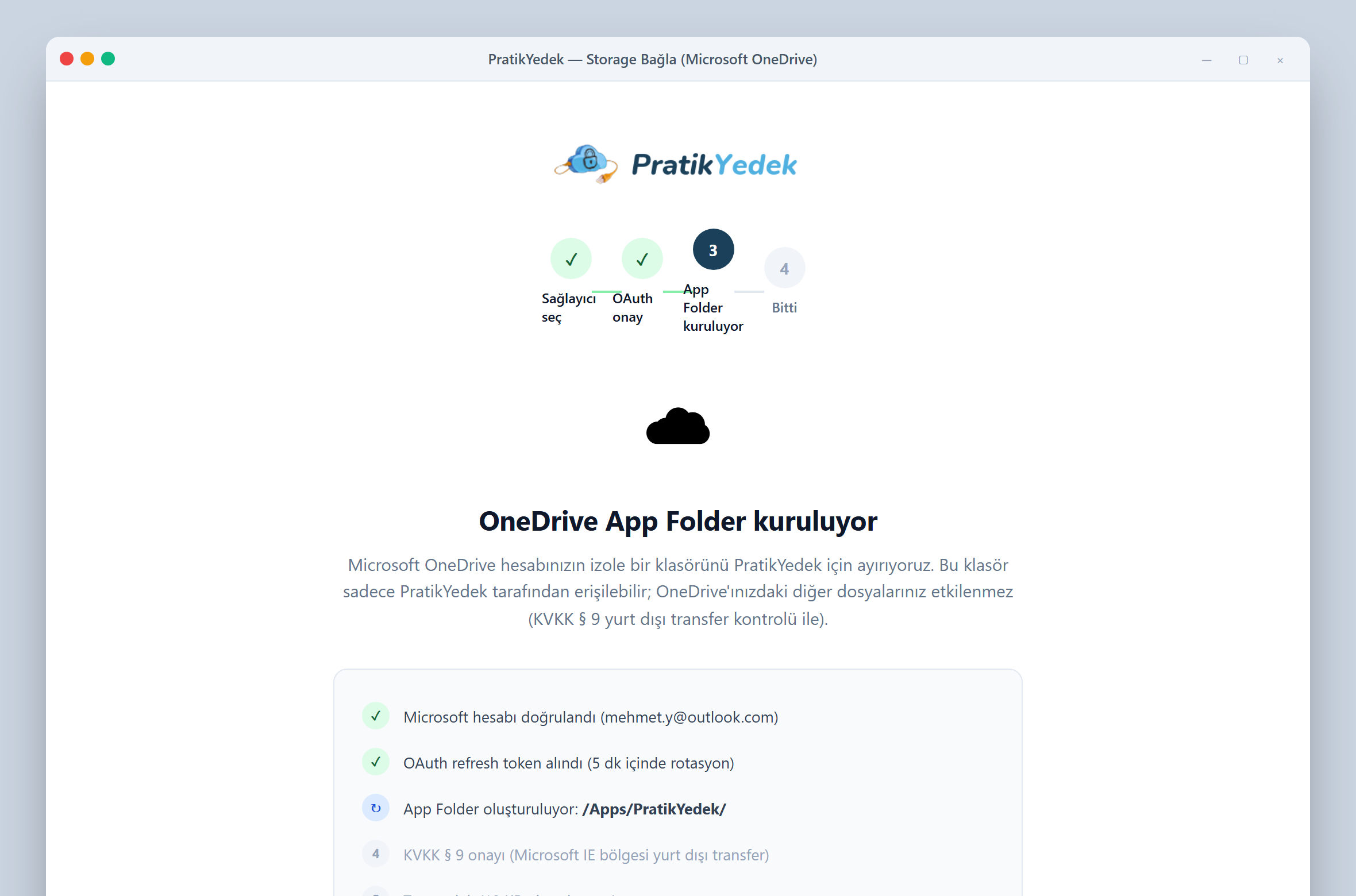 BYOS — Drive/OneDrive bağlantı sayfası